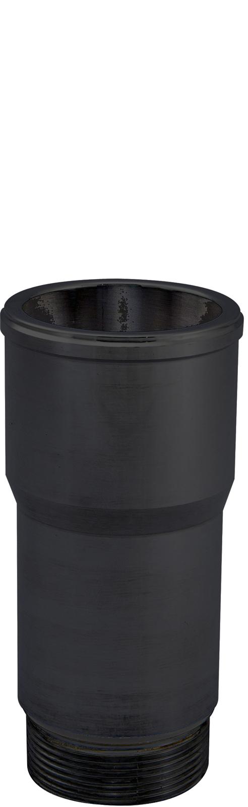 CVR CVR8150BK Inlet Fittings Aluminum 1.500 in. Hose to 1 3/16 in. Straight Cut Male Black Anodized Short (each)