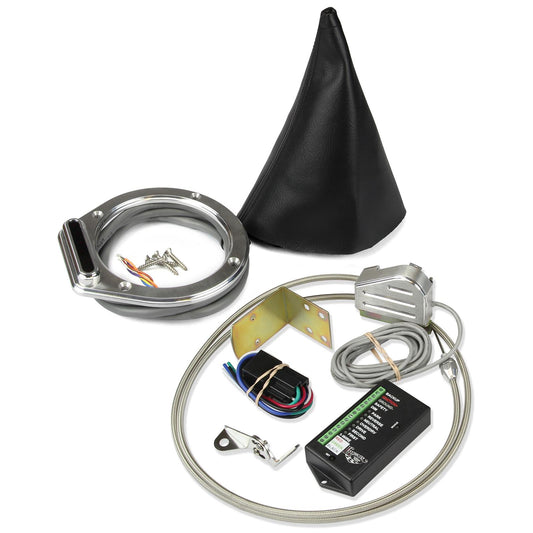 Lokar LK-CINB-1756 Vertical Led Shift Indicator Boot Kit - Brushed Billet Aluminium Suit Torqflite 727/904 Incl Sensor Kit & Round Shifter Boot 5-1/4" Od X 4" Id