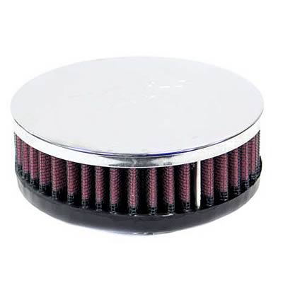 K&N Filters KNRC-0340 Universal Chrome Air Filter 1-3/4"Flg 4-1/2"Od 1-1/2"H"