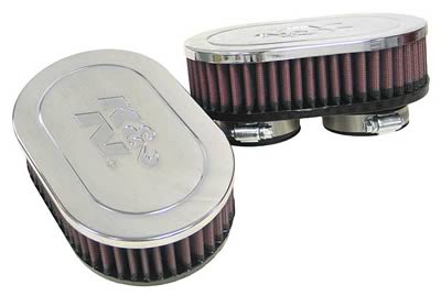 K&N Filters KNRC-2282 Universal Chrome Air Filter 22-1/8"Dual Flg 4-1/2" X 7"O"
