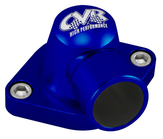 CVR CVRTSH6BL Water Neck Swivel Billet Aluminum Blue Anodized O-ring 90 degree for 1.5 in. Hose Chev Chrysler (each)