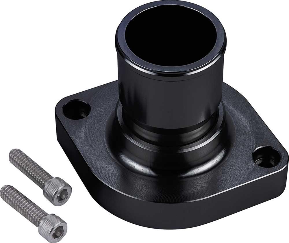 CVR CVRTSH5SBK Thermostat Housing - Chev LS Straight - 1-1/2' Hose - Black
