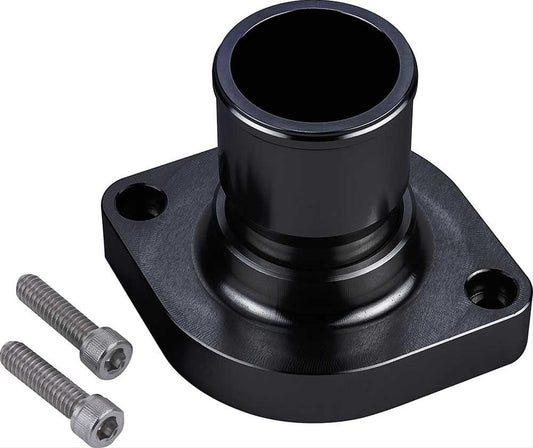 CVR CVRTSH5SBK Thermostat Housing - Chev LS Straight - 1-1/2' Hose - Black