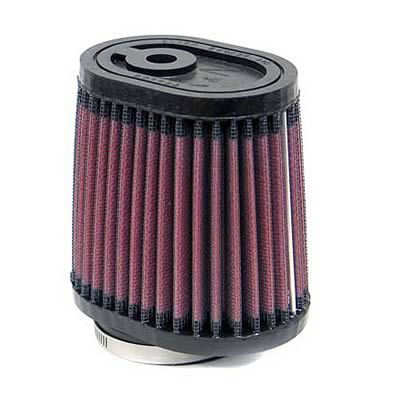 K&N Filters KNRU-2980 Universal Rubber Filter 2-1/8"Flg Tprd Oval 4"H W/Ven"