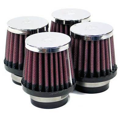 K&N Filters KNRC-2294 Universal Chrome Air Filter 4 1-9/16"Flg 2-5/8"B 2"T 3"H"