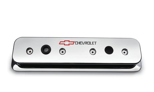 GM Performance GM12497985 Sbc Polished Valve Covers Chevy Logo Centrebolt Tall