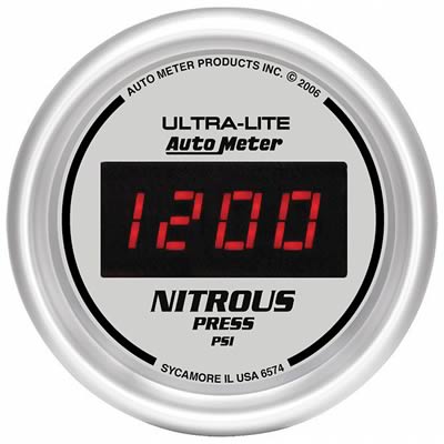 AutoMeter AU6574 Ultra-Lite Digital 2-1/16" Nitrous Pressure Gauge 0-2000 PSI