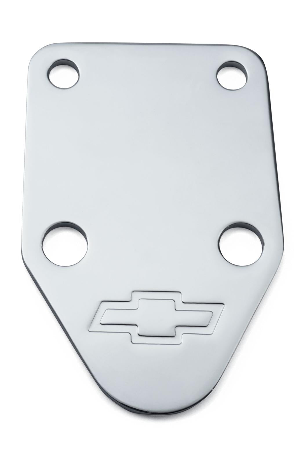 GM Performance GM12341998 Sbc Fuel Pump Block Off Plate (Chrome) Inc Chev Logo