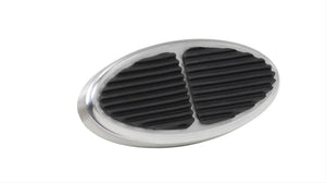 Lokar LK-BAG-6106 Mni Oval Brake Pad W/ Rubber - Brushed Billet Aluminium