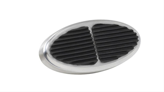 Lokar LK-BAG-6106 Mni Oval Brake Pad W/ Rubber - Brushed Billet Aluminium