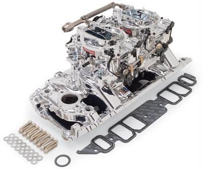 Edelbrock ED2069 Dual Quad & Carb Kit Chev 348-409 V8 Large Port