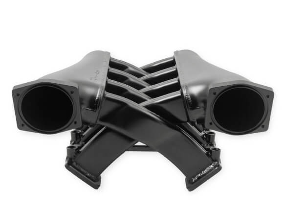 Holley HO822242 Sniper Fab Inlet Manifold Blk Dual Plenum 102mm T/Body LS3