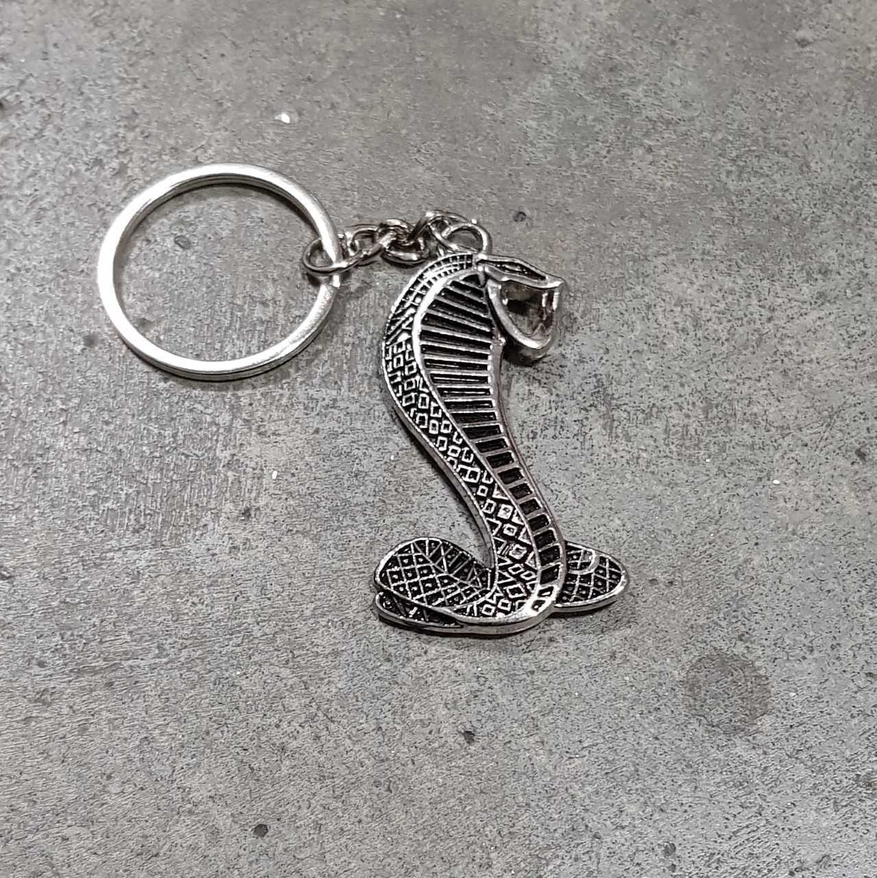 Engine Master Australia COBRA-Silver Cobra-Silver Shelby Cobra Keyring Key Chain - Mustang Ford Fastback Gt