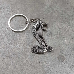 Engine Master Australia COBRA-Silver Cobra-Silver Shelby Cobra Keyring Key Chain - Mustang Ford Fastback Gt