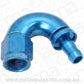 Aeroflow AF515-06-05 -6AN To 5/16" Barb 150 Degree Full Flow Push Lock Blue