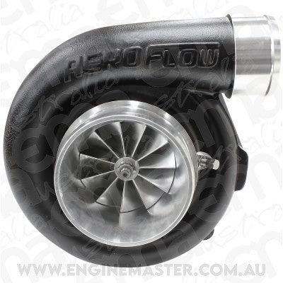 Aeroflow AF8006-4011BLK BOOSTED 7875 1.25 T4 FLANGE V-BAND OUTLET GEN 1 BLACK