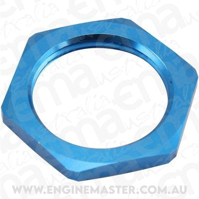 Aeroflow AF59-924-04 Replacement -4AN Jam Nut Full Flow Bulkhead Blue Half Nut