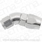 Aeroflow AF572-08-06DS Stepped 45 Degree End -8 Hose To -6AN Expander Hose End Silvteflon AF 572-08-06Ds
