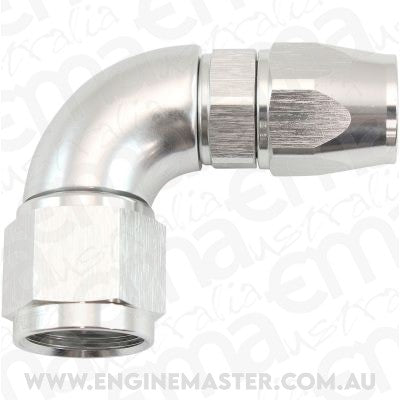 Aeroflow AF573-10-08DS Stepped 90 Degree End -10 Hoseto -8AN Expander Hose End Silvteflon AF 573-10-08Ds