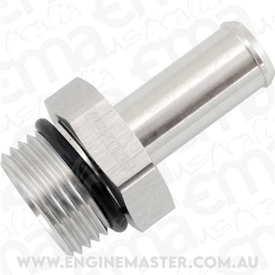 Aeroflow AF414-10-08S -10orb To 1/2" Push On Barb Silver Straight Barb