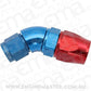 Aeroflow AF572-08-06D Stepped 45 Degree End -8 Hose To -6AN Expander Hose End Blueteflon AF 572-08-06D