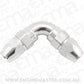 Aeroflow AF593-04-04DS 90 Deg -4AN To -4AN Teflon Full Flow Hose Ends Silve Ptfe