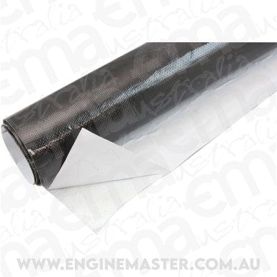 Aeroflow AF91-4005BLK 6.25"X26" Sheet Aluminised Heabarrier Adhesive Backed Black