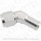 Aeroflow AF412-08-10S Female -8AN 45Deg To 5/8" Barbsilver Swivel Nut
