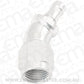 Aeroflow AF517-06-05S -6AN To 5/16" Barb 30 Deg Fullflow Push Lock Silver