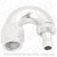 Aeroflow AF516-06-05S -6AN To 5/16" Barb 180 Degree Full Flow Push Lock Silver