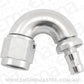 Aeroflow AF515-06-05S -6AN To 5/16" Barb 150 Degree Full Flow Push Lock Silver