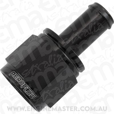 Aeroflow AF411-10-08BLK Female -10AN To 1/2" Barb Black With Tube Nut