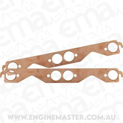 Aeroflow AF1854-1204 SBC Round Exhaust Gaskets Copper Embossed 350 Chev Smallpair Aeroflow - AF 1854-1204