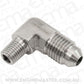 Aeroflow AF381-02 S/S 90 Deg 1/16" Npt to -4AN