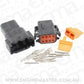 Aeroflow AF49-9108 Weathertight Dtm 8 Pin Black Connector Kit Deutsch Dtm Styl