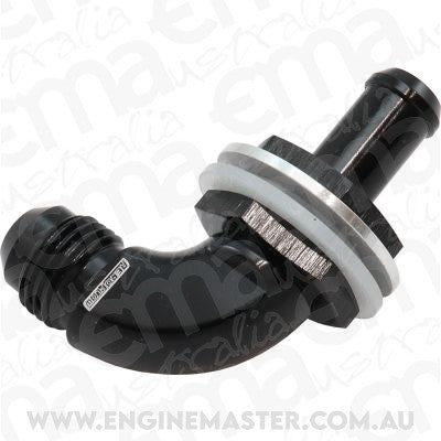 Aeroflow AF937-06-06BLK 90 DEG BULKHEAD FITTING -6AN