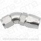 Aeroflow AF572-10-08DS Stepped 45 Degree End -10 Hoseto -8AN Expander Hose End Silvteflon AF 572-10-08Ds