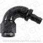Aeroflow AF514-06-05BLK -6AN To 5/16" Barb 120 Degree Full Flow Push Lock Black