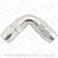 Aeroflow AF593-06-06DS 90 Deg -6AN To -6AN Teflon Full Flow Hose Ends Silve Ptfe
