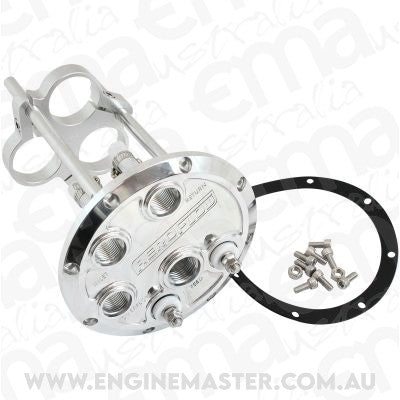 Aeroflow AF64-4056 Low Profile Triple Pump HANgerfuel 450 525Lph Polished Bille