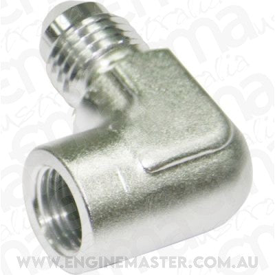 Aeroflow AF373-04S 90 Deg Adaptor 1/8 NPT to -4 Silver