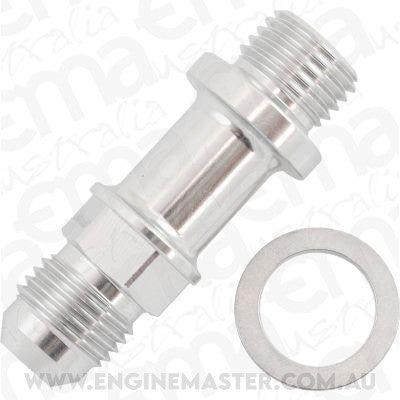 Aeroflow AF732-06LS Metric M14 X 1.5mm To -6 Long Extension 51mm Silve Male -6AN