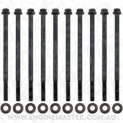 Aeroflow AF37-1220 Gm Ls Intake Bolts Black 12 Point Head M6 Pack Of 10