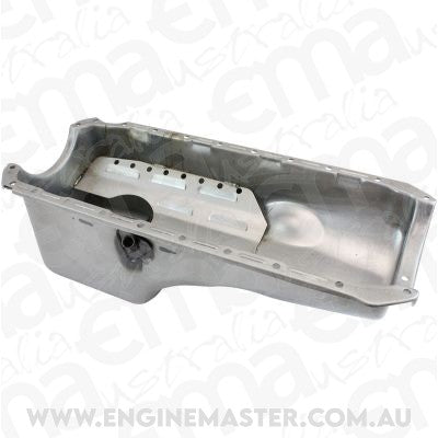 Aeroflow AF82-9294 Steel Stock Oil PAN BBC Raw Rh/Side Dipstick Rear Sump