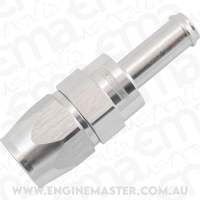 Aeroflow AF214-06-05DS Straight -6AN Hose End To 5/16Barb Teflon 200 Series Silver