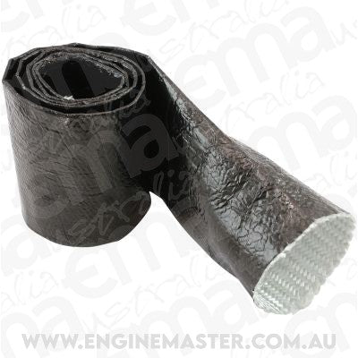 Aeroflow AF91-5004BLK Aluminised Sleeve 2-1/8-2-1/2"Black Finish 1 Meter / 3 Ft