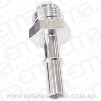 Aeroflow AF817-04S Efi Fuel Fitting -8 Push In To 1/2 Male Hard Tube Silver