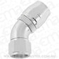 Aeroflow AF552-16-12S Stepped 45 Deg Hoseend -16 Hosto -12AN Expander Hose End Sil