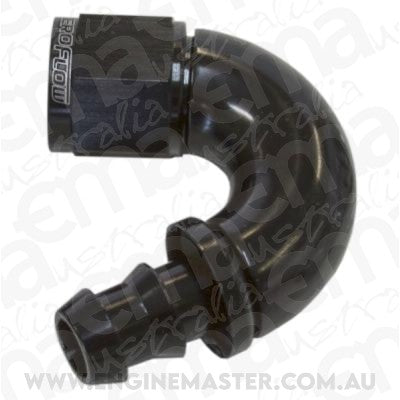 Aeroflow AF515-08BLK -8AN 150 Deg Full Flow Push Loblack Full Flow Push Lock