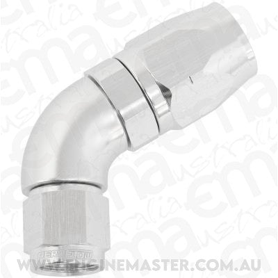 Aeroflow AF558-08-06S Alloy 60 Deg Hose End -8 Hose to -6 Expander Hose End Silver